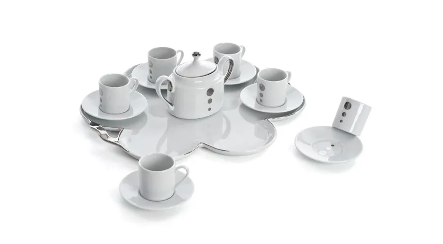 obrazek 1 Porcelanowy serwis do kawy dla 6 osób w trzech wersjach kolorystycznych