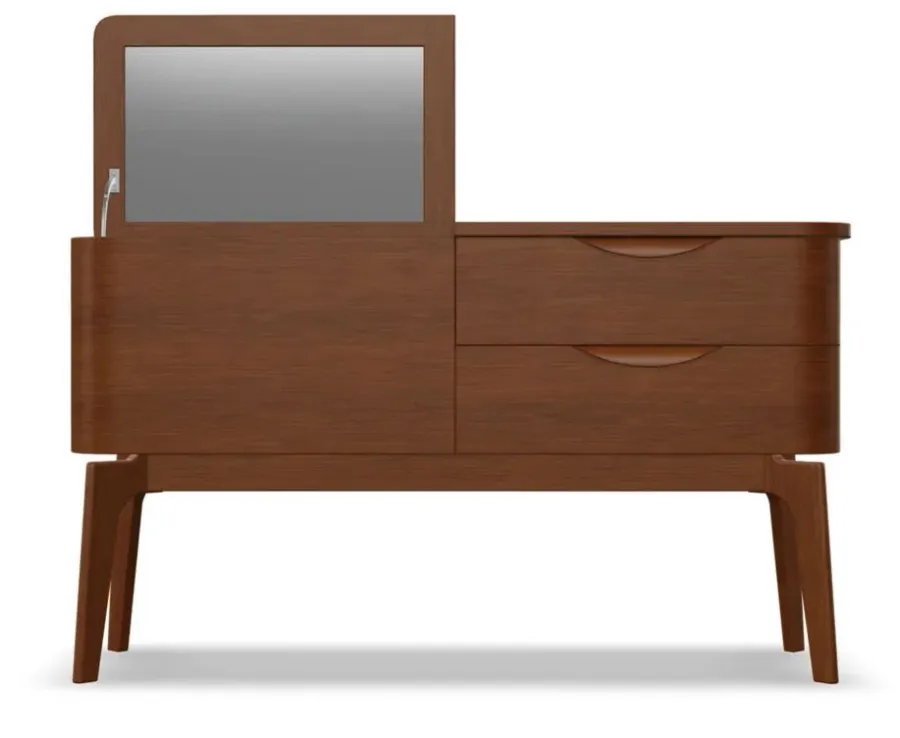 obrazek 1 Minimalistyczna drewniana komoda, kredens z ukrytym lustrem