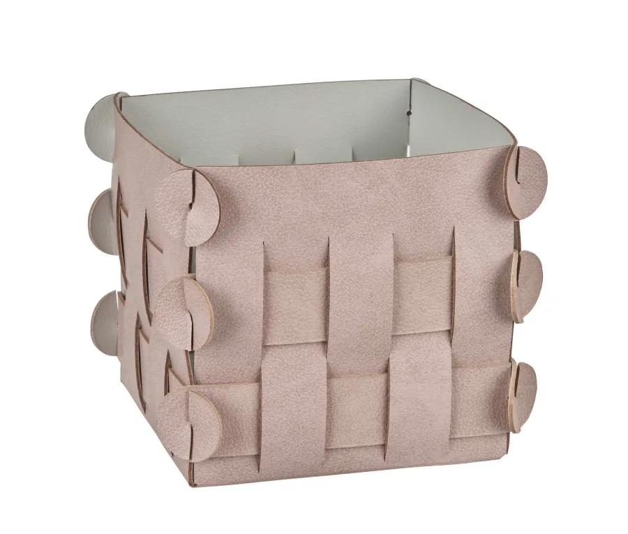 obrazek 1 Koszyk Shlesser 13x13xH13 cm w stylowym kolorze pudrowego różu