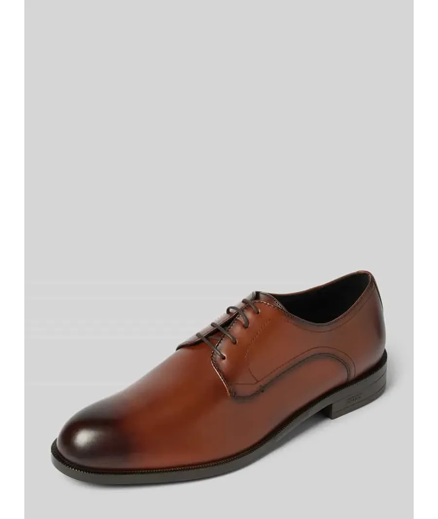 obrazek 1 Buty derby skórzane z detalami z logo model ‘Tayil’
