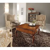 Zdjęcie Elegancki antyczny kwadratowy stolik kawowy z jesionowego wrzośca z szufladą