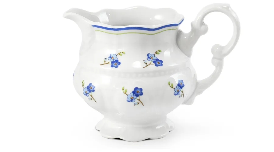 obrazek 4 Elegancki 15-elementowy zestaw do herbaty z porcelany zdobiony motywem kwiatów niezapominajek – Leander