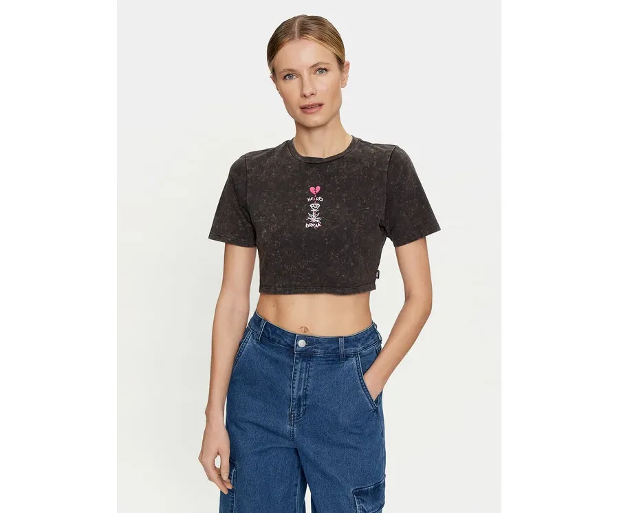 obrazek 1 Vans T-Shirt Heartbreaker Crew Crop Ii VN000GJZ Czarny Regular Fit
