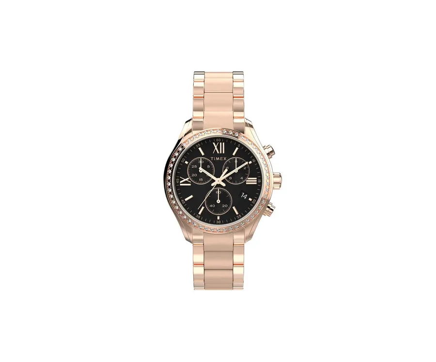 obrazek 1 Timex Zegarek Dress Chronograph TW2W20100 Różowe złoto