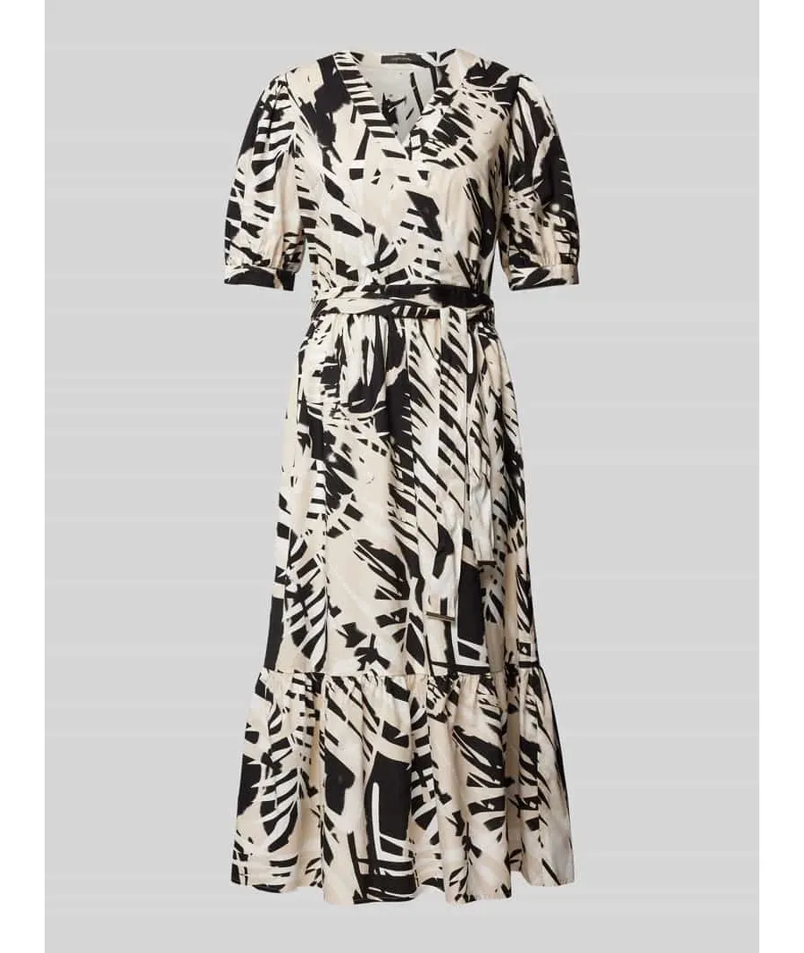 obrazek 1 Sukienka midi ze wzorem na całej powierzchni