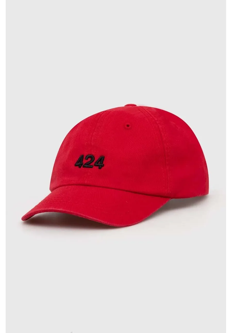 obrazek 1 424 czapka z daszkiem bawełniana kolor czerwony z aplikacją 35424L01.236585