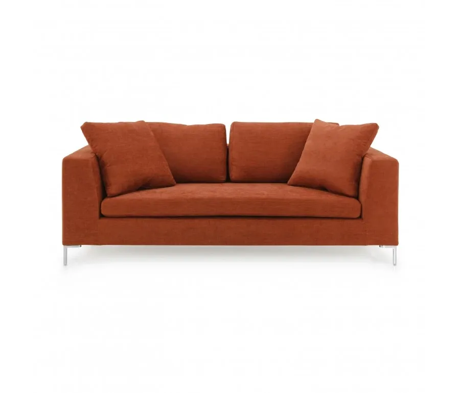 obrazek 3 Pomarańczowa wygodna sofa 3-osobowa w stylu nowoczesnyn - Sevensedie
