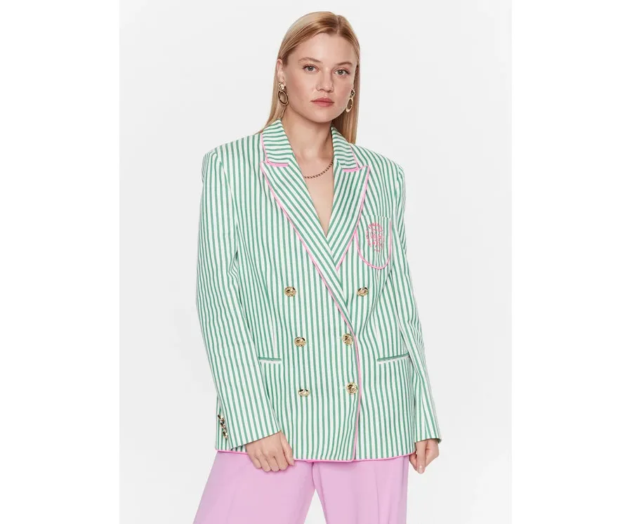 obrazek 1 Chiara Ferragni Marynarka 74CBQ710 Zielony Regular Fit