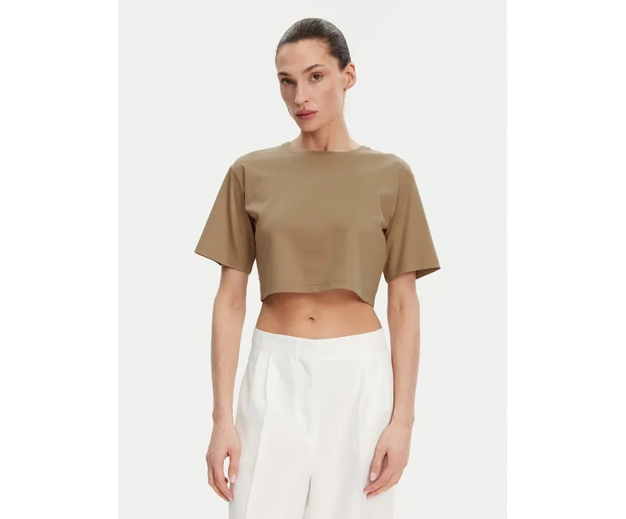 obrazek 1 Max Mara T-Shirt 2516941098650 Brązowy Regular Fit