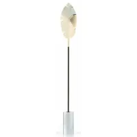Picture Floor lamp with stylized leaves in brushed soft gold on the outside and polished finish on the inside - Il Paralume Marina