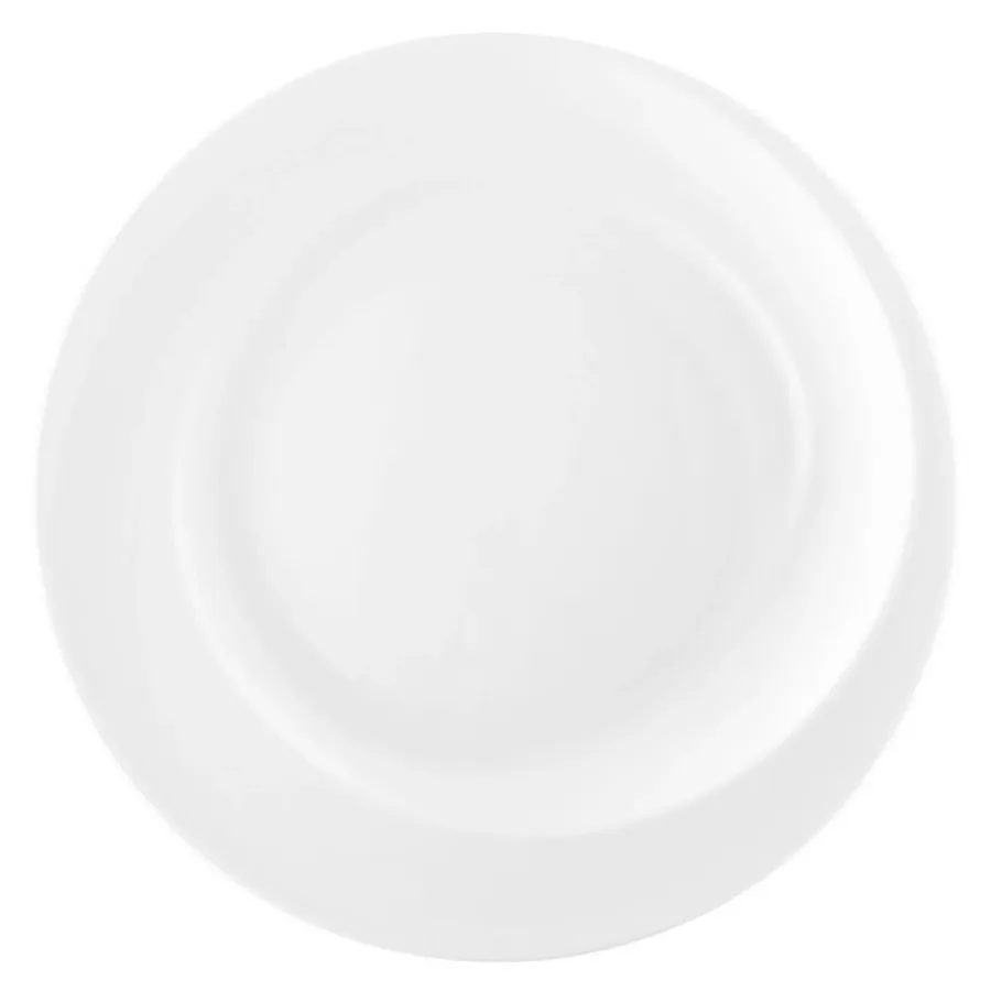 obrazek 1 Piękny porcelanowy okrągły talerz obiadowy 28 cm w kolorze białym - Seltmann Weiden