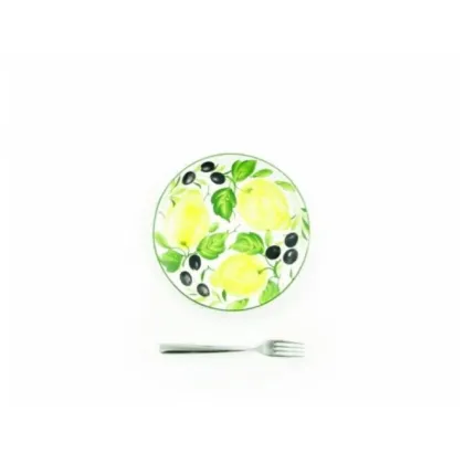 Zdjęcie Ceramiczny okrągły talerz 21 cm w stylu wiejskim - Le Ceramiche