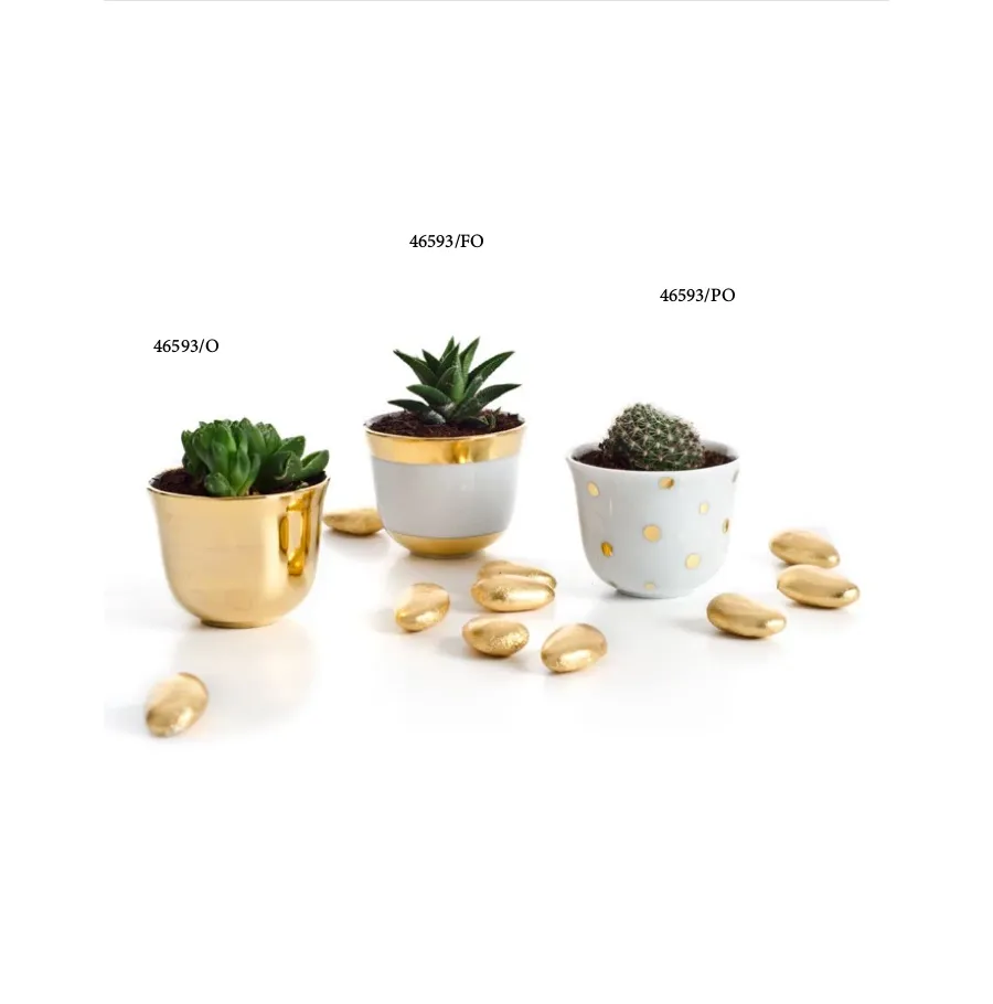 obrazek 2 Porcelanowa doniczka w urocze grochy