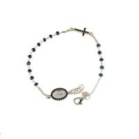 Zdjęcie Elegancka złota bransoletka rózaniec włoskiego producenta