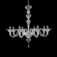Picture Stylish Italian chandelier for the living room, handmade from Murano glass