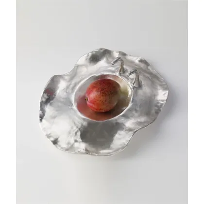 Zdjęcie Ekskluzywna włoska taca ze srebra w kształcie ślimaka morskiego – Pampaloni