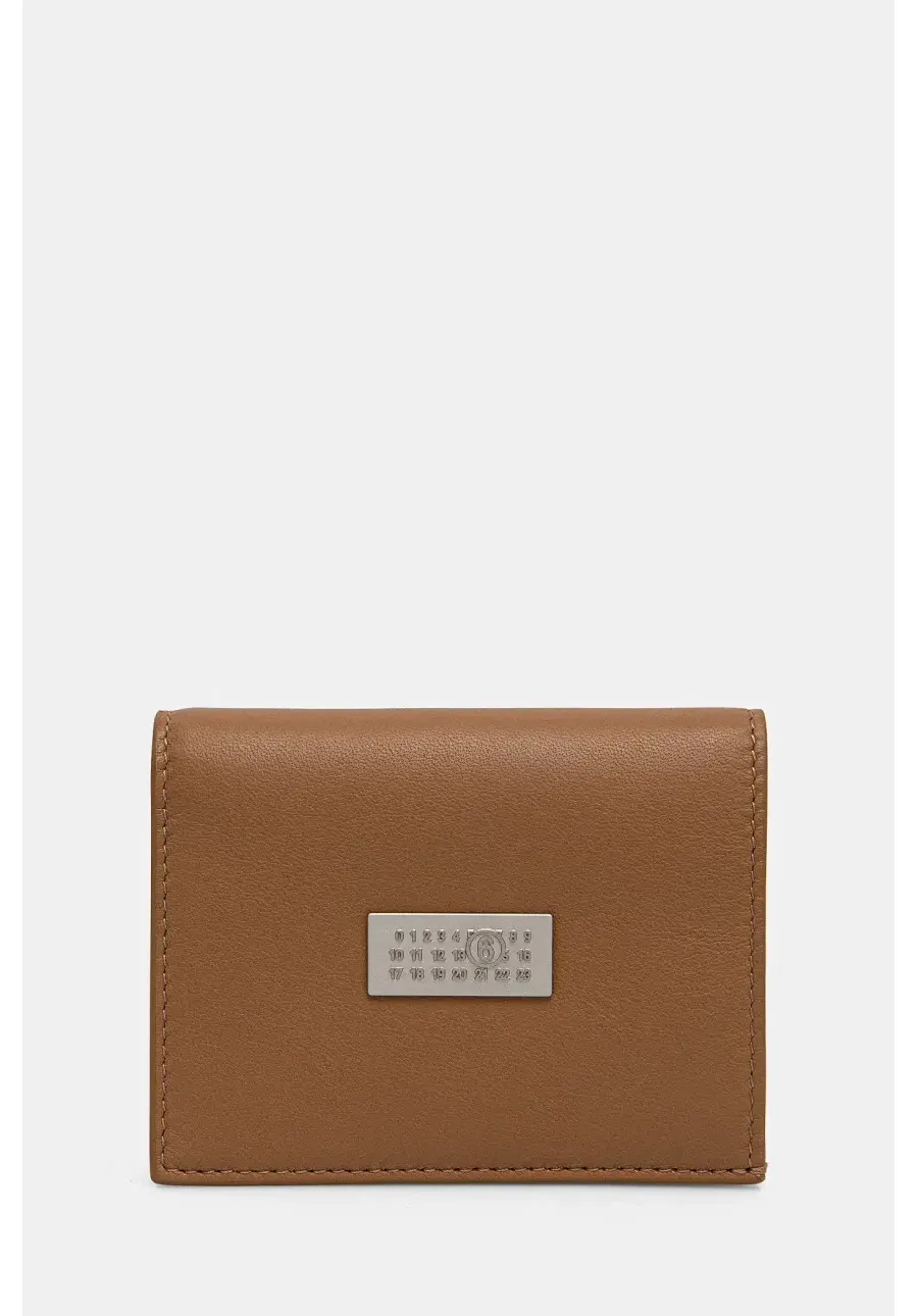 obrazek 1 MM6 Maison Margiela portfel skórzany kolor brązowy SA5UI0015.P7258