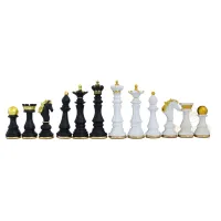 Picture A set of chess pieces in the baroque style
