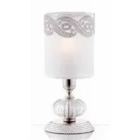 Zdjęcie Lampa stołowa ze szkła Murano z mosiężnymi elementami inkrustowanymi kryształkami strass Swarovski - Il Paralume Marina