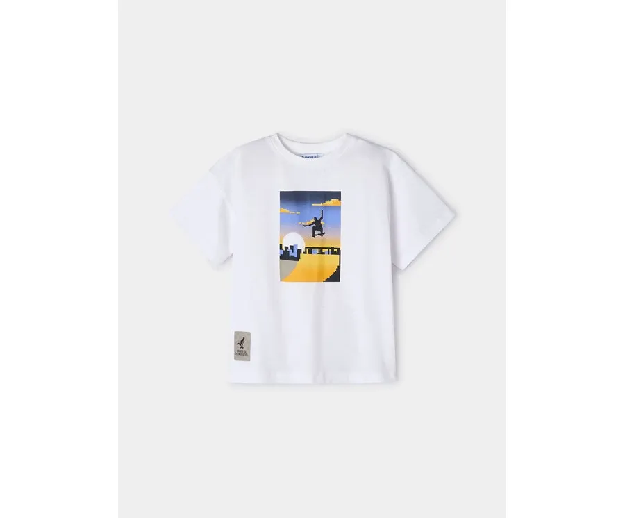 obrazek 1 Mayoral T-Shirt 3015 Biały Regular Fit