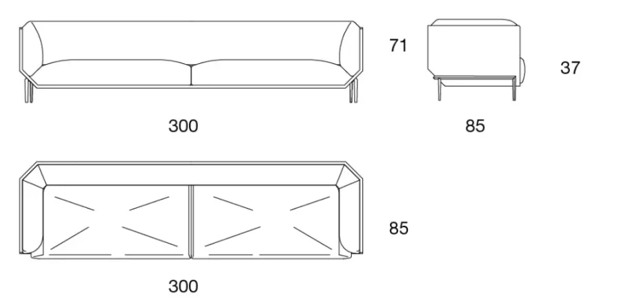 obrazek 2 Szykowna sofa w stylu minimalistycznym do salonu