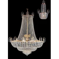 Picture A large crystal chandelier in an antique style
