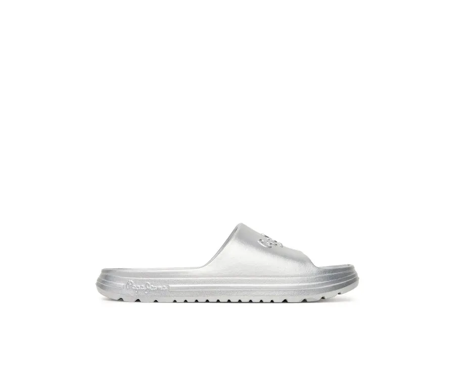 obrazek 1 Pepe Jeans Klapki Beach Slidemet PLS70165 Srebrny