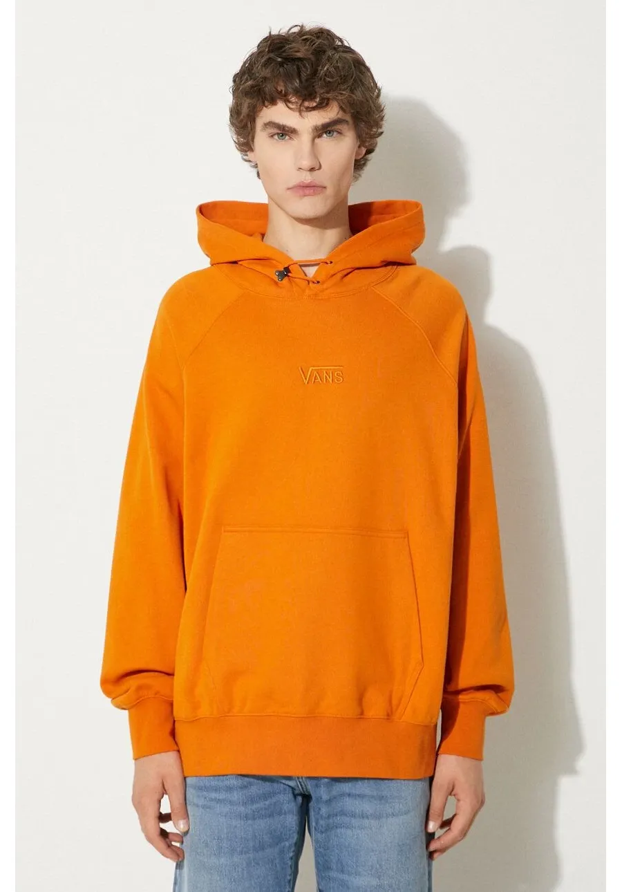 obrazek 1 Vans bluza bawełniana Premium Classics LX Hoodie Fleece męska kolor pomarańczowy z kapturem gładka VN000GZ152K1