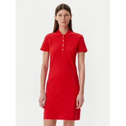 Zdjęcie Lacoste Sukienka codzienna EF5473 Czerwony Slim Fit