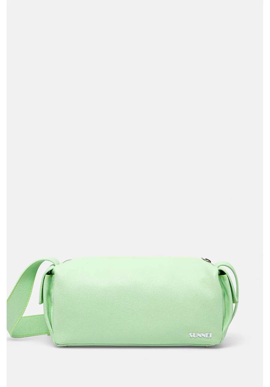 obrazek 1 Sunnei torebka skórzana kolor zielony MACCWBAG006