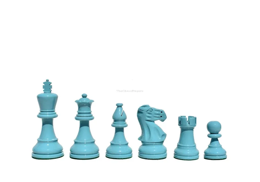 obrazek 2 Niebiesko-czarny zestaw figur szachowych - The Chess Empire