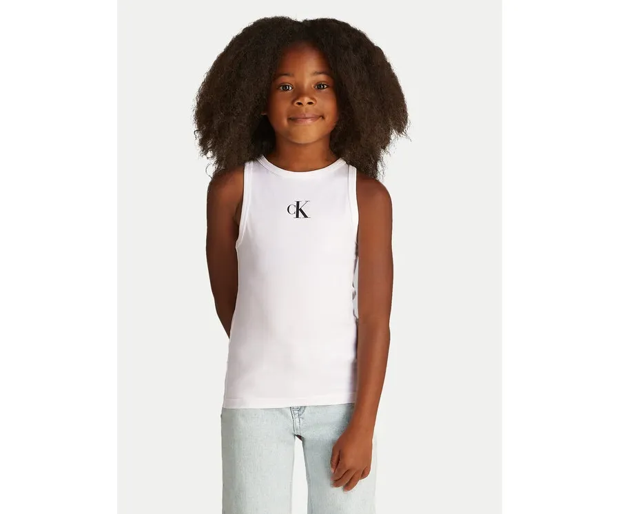obrazek 1 Calvin Klein Jeans Top Logo IG0IG02435 Biały Regular Fit