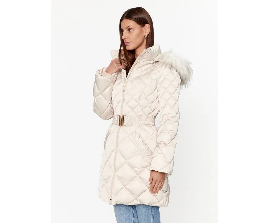 obrazek 1 Guess Płaszcz zimowy W3BL36 WEX52 Beżowy Regular Fit