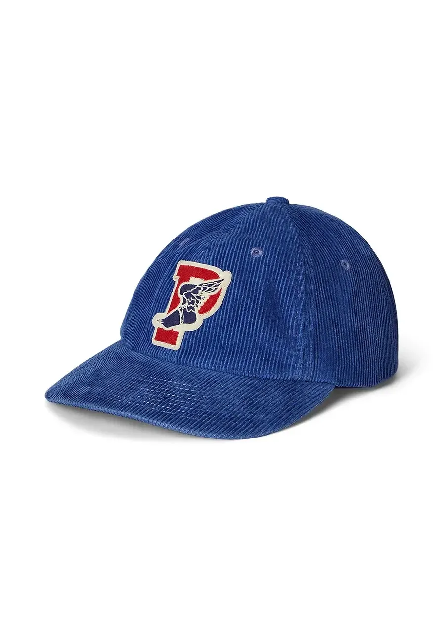 obrazek 1 Polo Ralph Lauren czapka z daszkiem sztruksowa Cap kolor niebieski z aplikacją 710963786