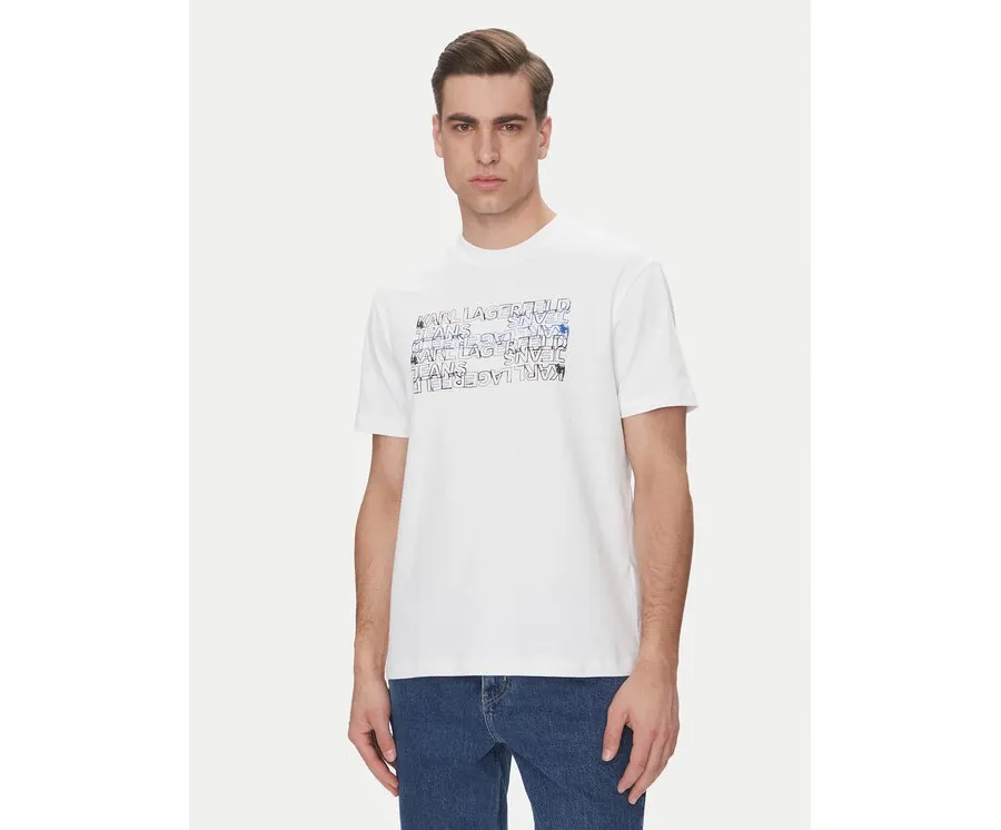 obrazek 1 KARL LAGERFELD T-Shirt A2M17038 Biały Regular Fit