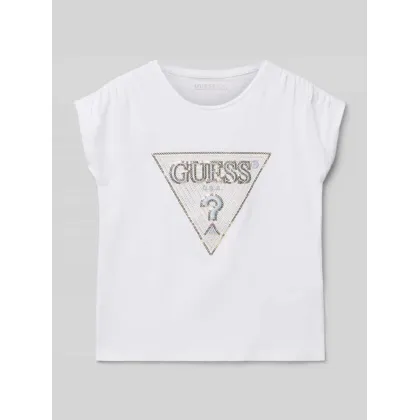 Zdjęcie T-shirt z cekinowym obszyciem model ‘BATWING’