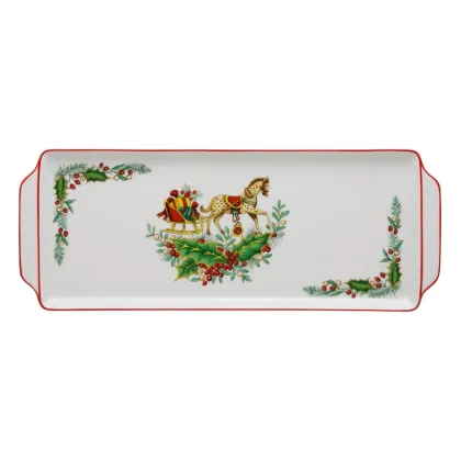 Picture Porcelain tart tray from the Christmas Magic collection inspired by London - Vista Alegre
