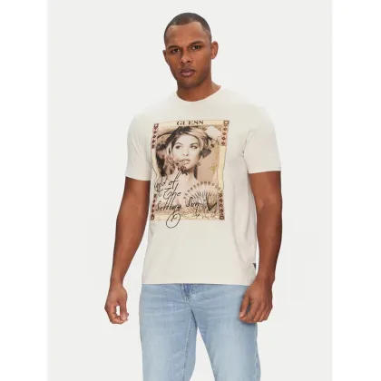 Zdjęcie Guess T-Shirt M5GI41 KBW41 Écru Regular Fit