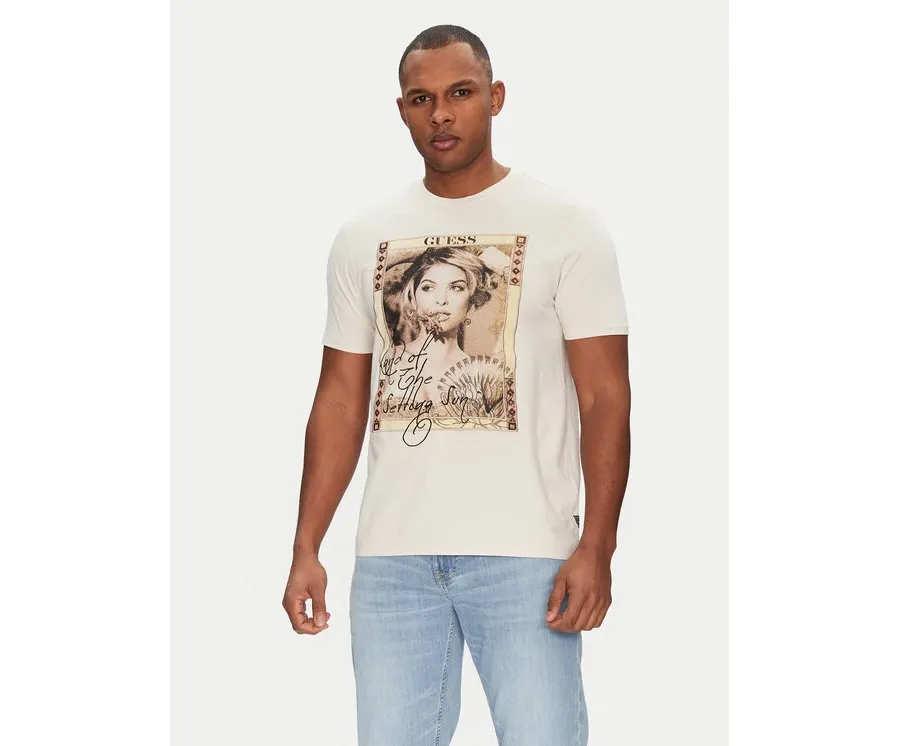 obrazek 1 Guess T-Shirt M5GI41 KBW41 Écru Regular Fit