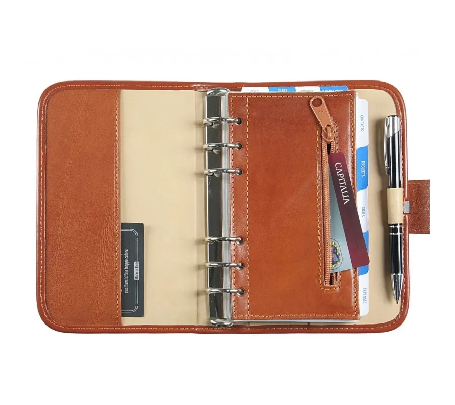 obrazek 2 Organizer milenijny + planer z prawdziwej skóry 13x19 cm