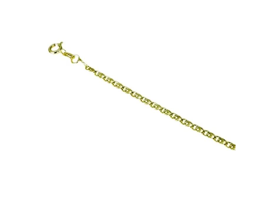 obrazek 1 Piękna bransoletka chłopięca błyszczące złoto 14 cm