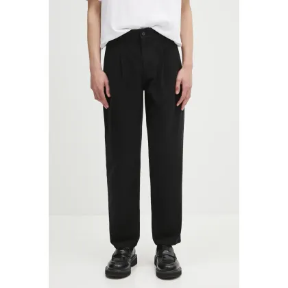 Zdjęcie A.P.C. spodnie bawełniane pantalon willow męskie kolor czarny proste COGBJ.F08486