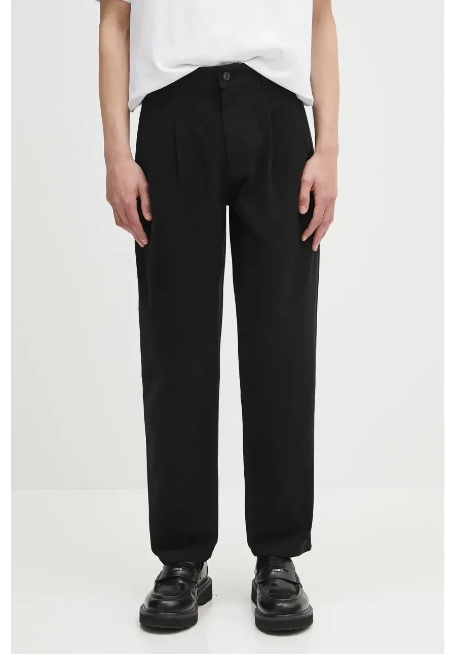 obrazek 1 A.P.C. spodnie bawełniane pantalon willow męskie kolor czarny proste COGBJ.F08486
