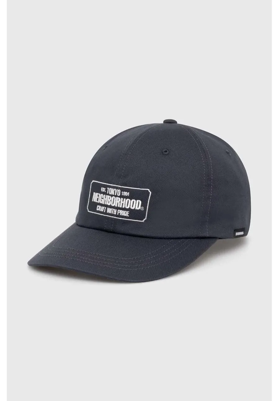 obrazek 1 NEIGHBORHOOD czapka z daszkiem bawełniana Dad Cap kolor szary z aplikacją 241YGNH.HT03