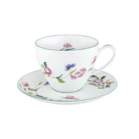 Zdjęcie Portugalska porcelanowa filiżanka ze spodkiem do herbaty