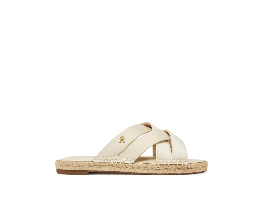 obrazek 1 Tommy Hilfiger Espadryle Satin Espadrille Mule FW0FW08502 Beżowy