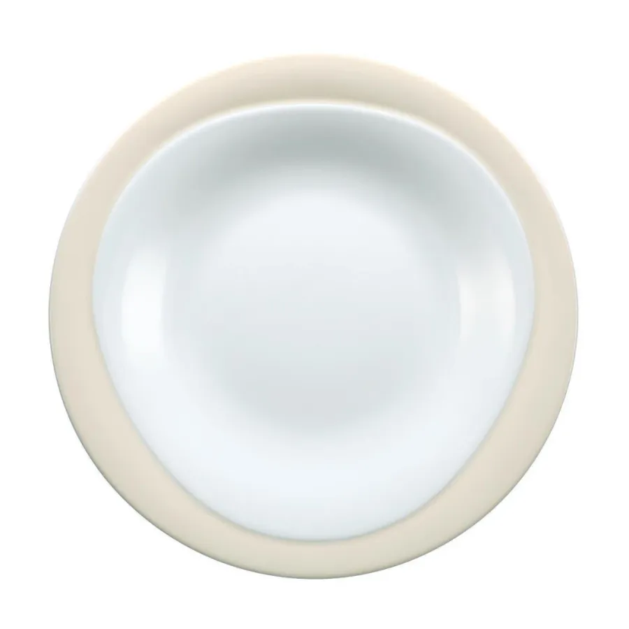 obrazek 1 Okrągły porcelanowy talerz obiadowy 28 cm w kolorze wanilii - Seltmann Weiden