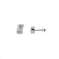 Picture Brilliant earrings with 4-pronged light points, 7mm in diameter.