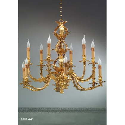 Zdjęcie Żyrandol z pozłacanego brązu w stylu Ludwika XIV