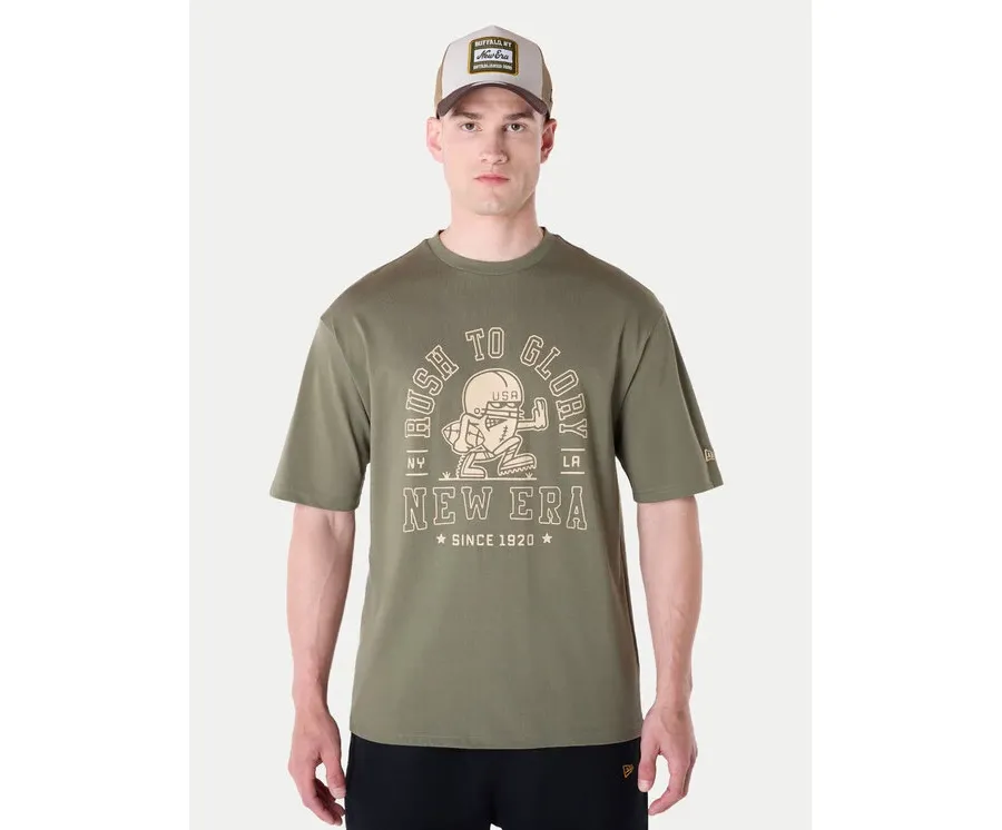 obrazek 1 New Era T-Shirt Football Graphic 60596409 Zielony Regular Fit